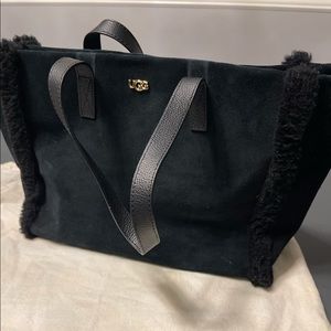 Black Suede Tote